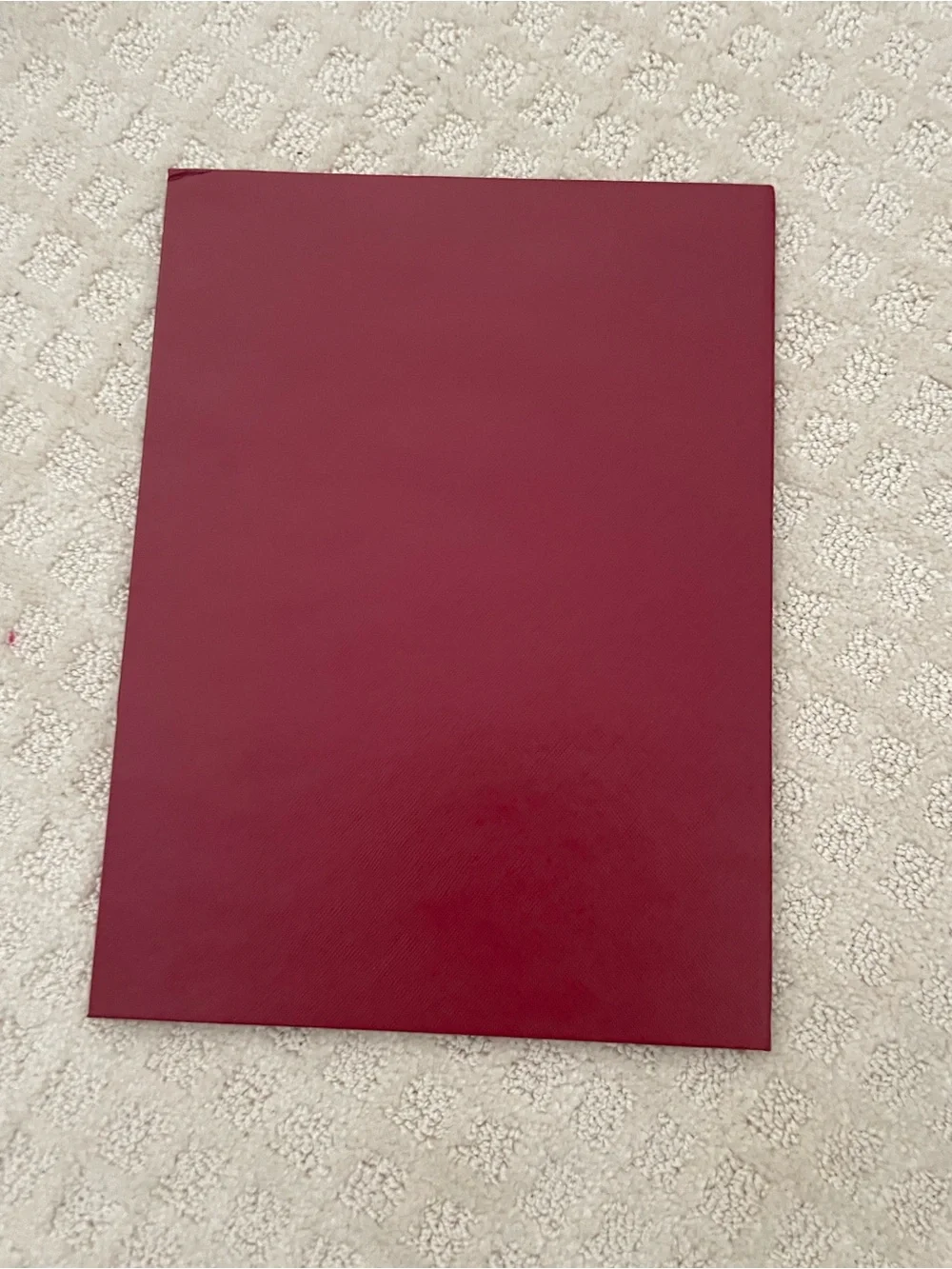 Cartier Red Cardboard Folder with Gold Script Logo